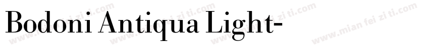 Bodoni Antiqua Light字体转换